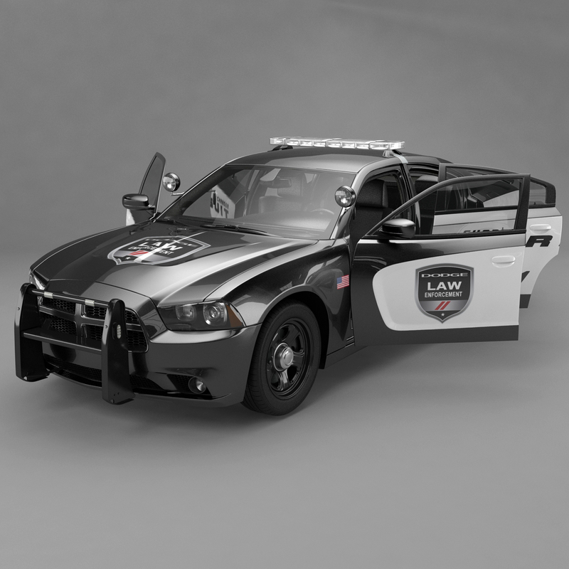 dodge charger pursuit 3d obj