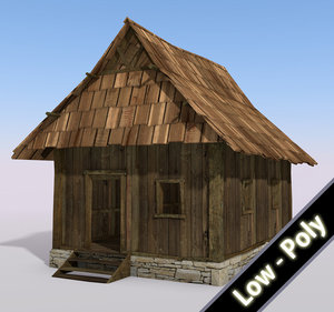 free wooden cabin 3d model