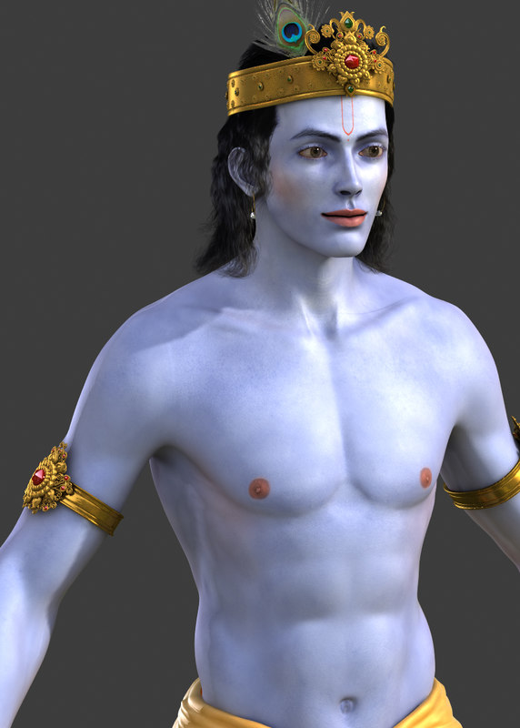 3d krishna lord model