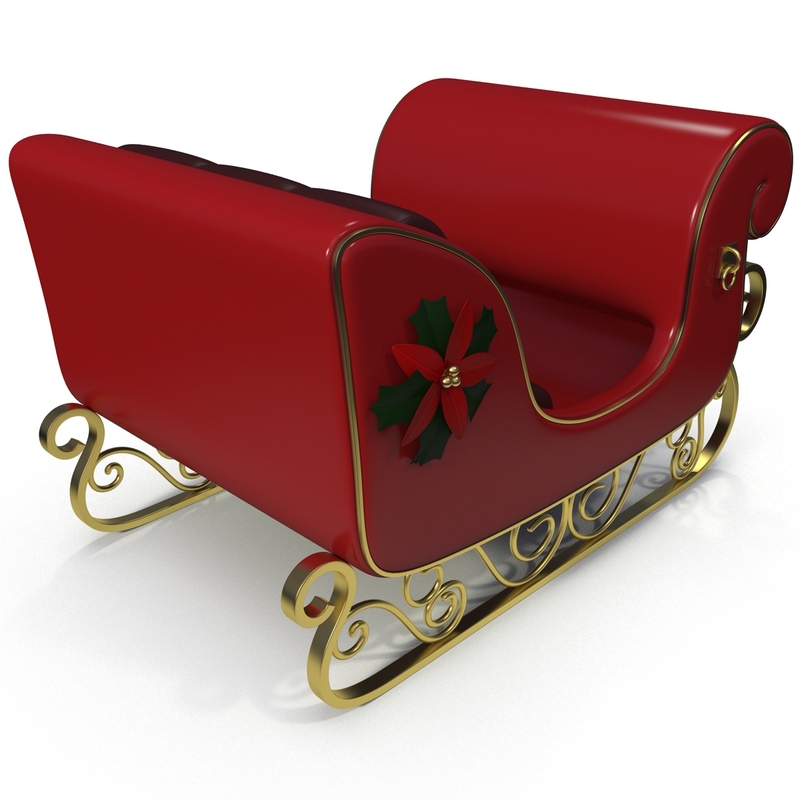 christmas sleigh 3d max