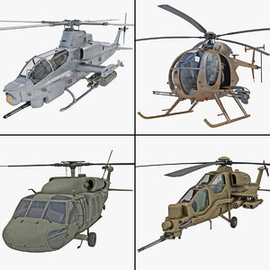 military helicopter 3d obj