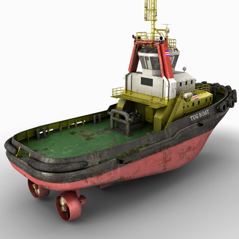拖船23d模型