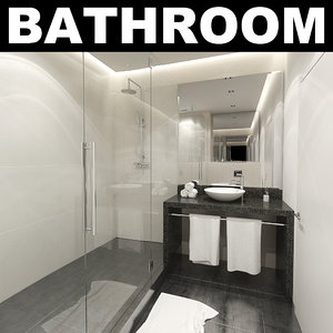 3d model hotel bathroom