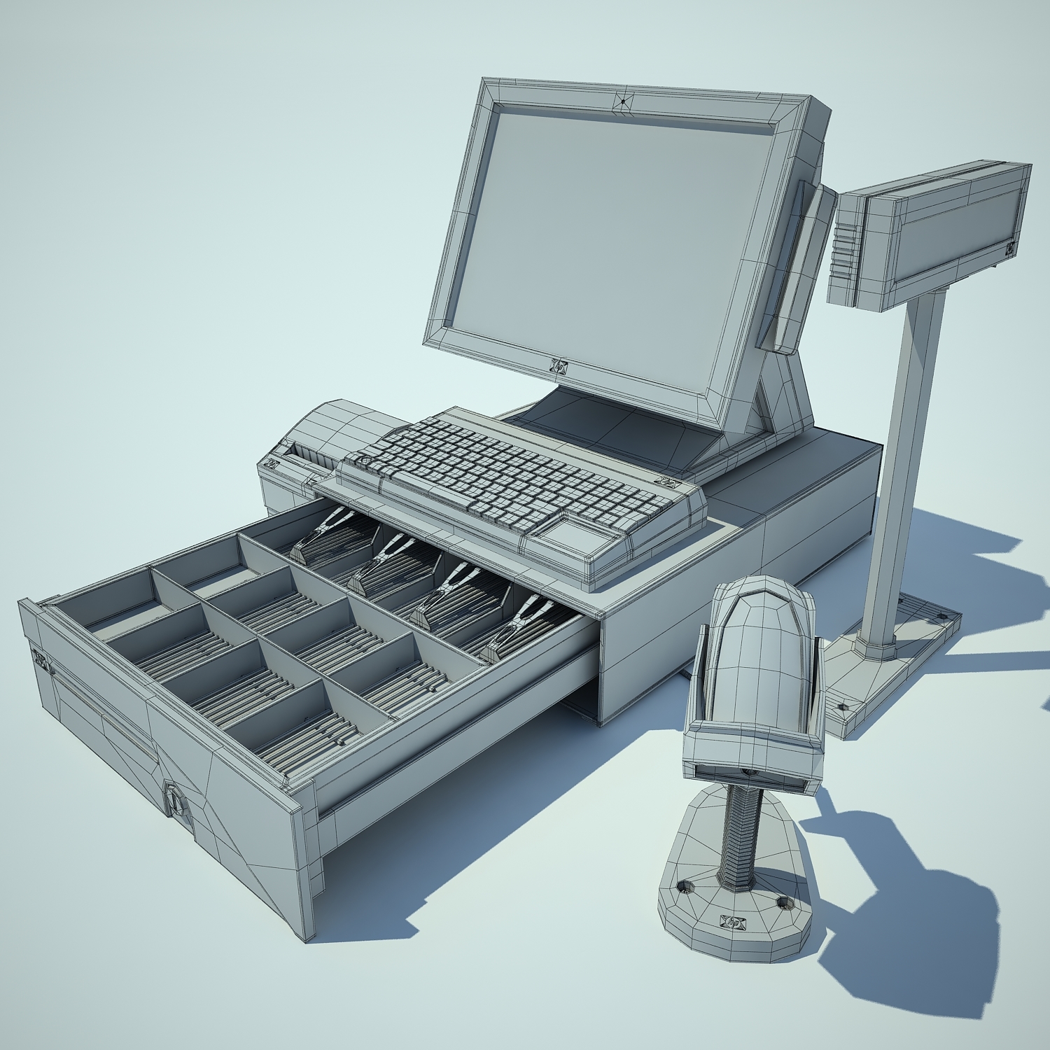 cash register 3d model