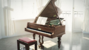 3d model antique pleyel grand piano