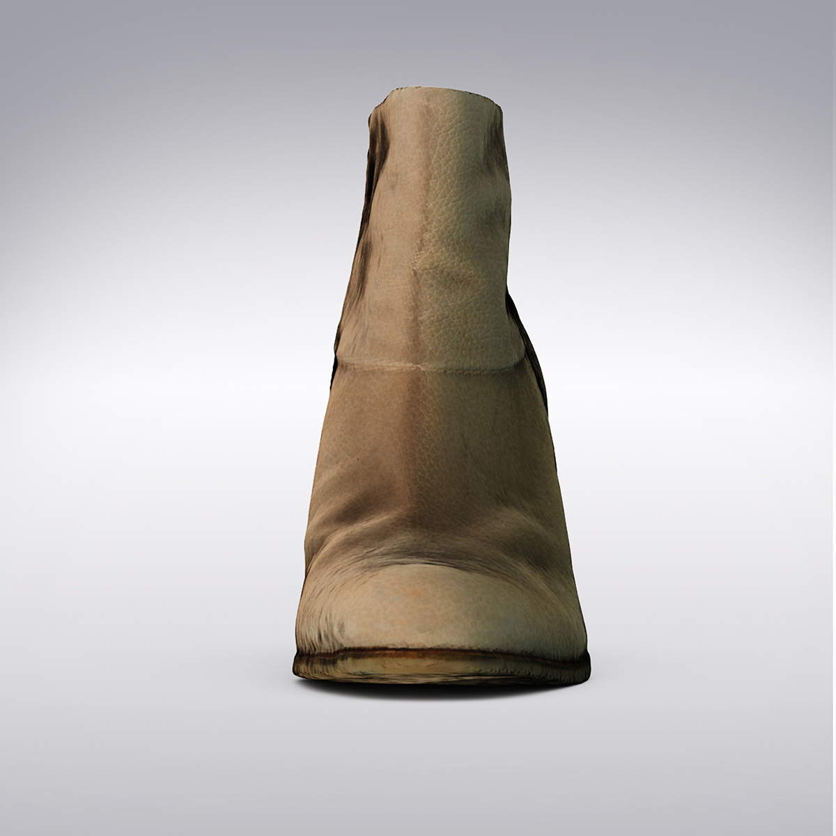 3d model leather ankle boot scanning