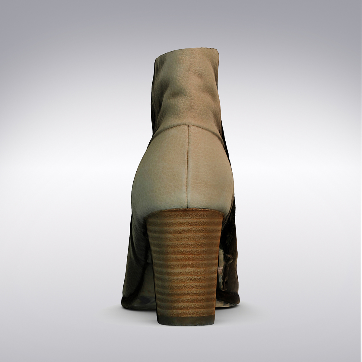 3d model leather ankle boot scanning