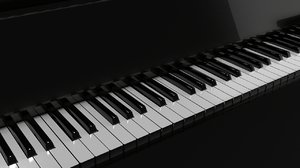 3d model realistic piano ready animate