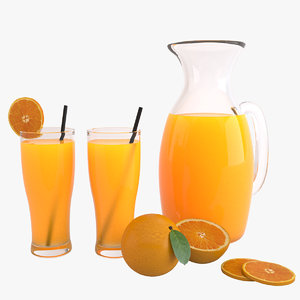 orange juice 3d max