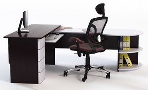 3d 3ds office desk chair props