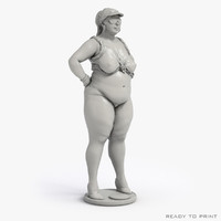 free chubby girl - ready 3d model