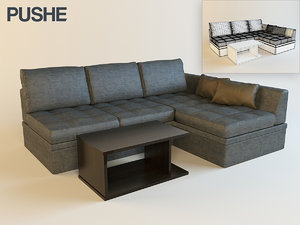 3d model pushe bruno sofa