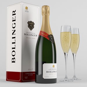 3ds max champagne bollinger