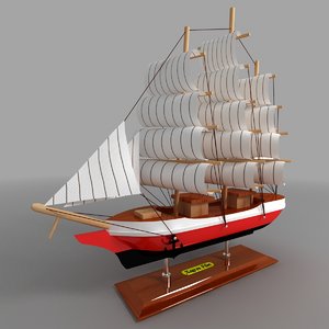 3d decorative ship model