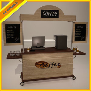 3ds max coffee cart