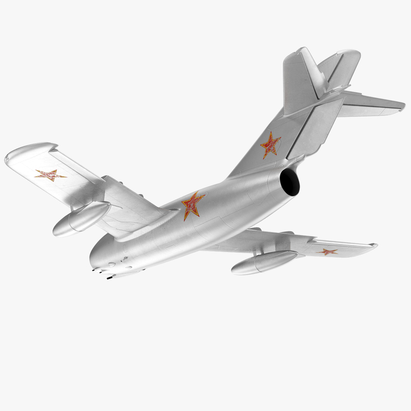 jet fighter mig 15 3d model