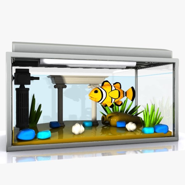 fbx cartoon aquarium toon