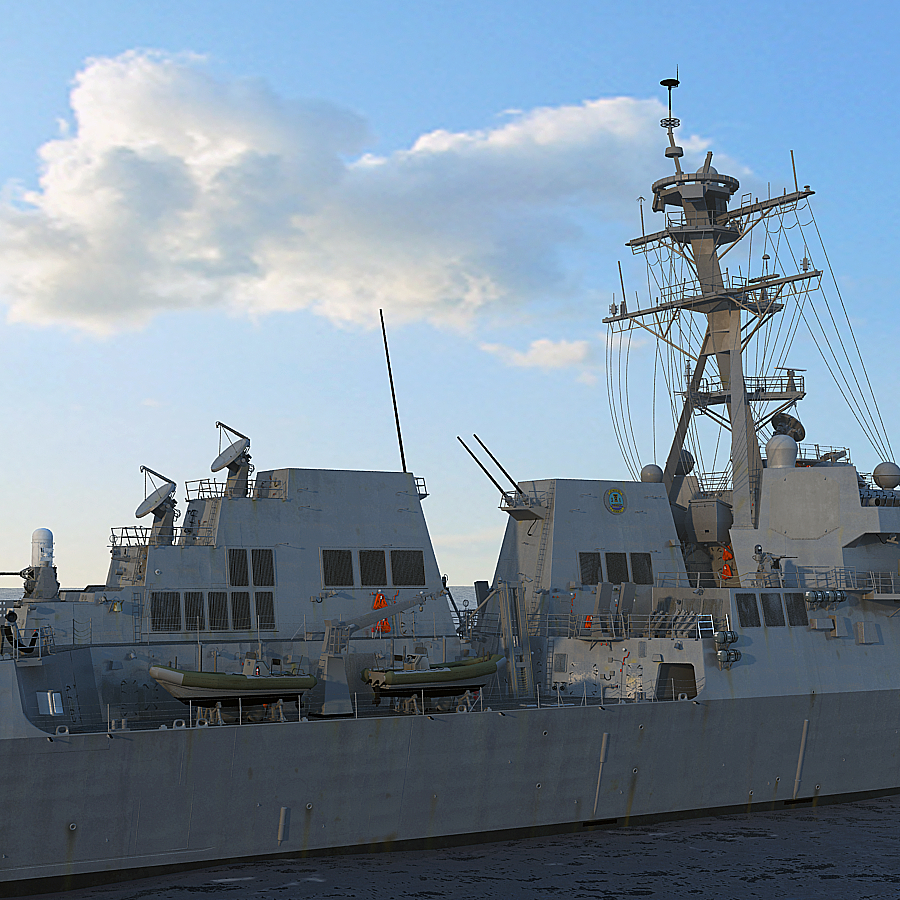 US NAVY USS Michael Murphy DDG112 Arleigh Burke级飞行IIA驱逐舰3D模型
