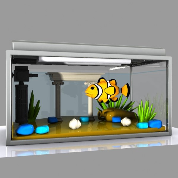 fbx cartoon aquarium toon