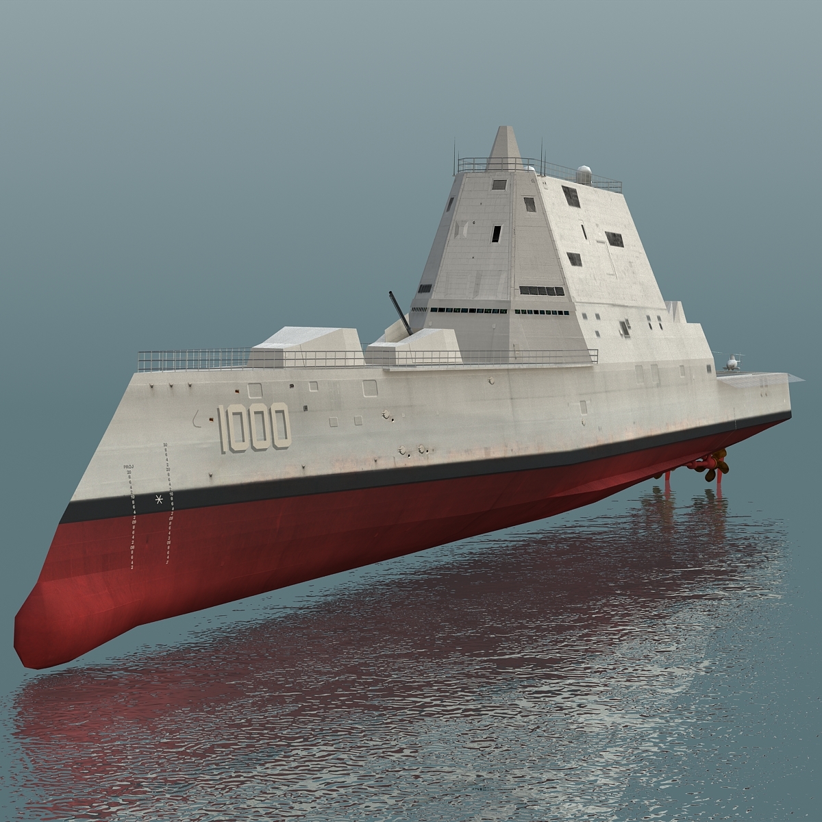 uss zumwalt ddg-1000 destroyers 3d model