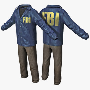 fbi agent clothes 2 3d c4d