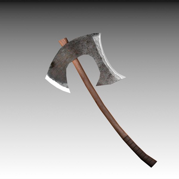 3d iron axe model