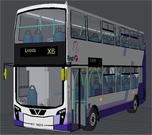double decker bus olympic 3d model