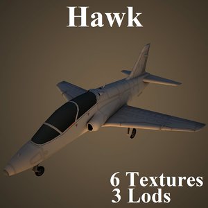 3d model of british aerospace hawk