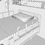 ecg hospital bed monitor 3d c4d