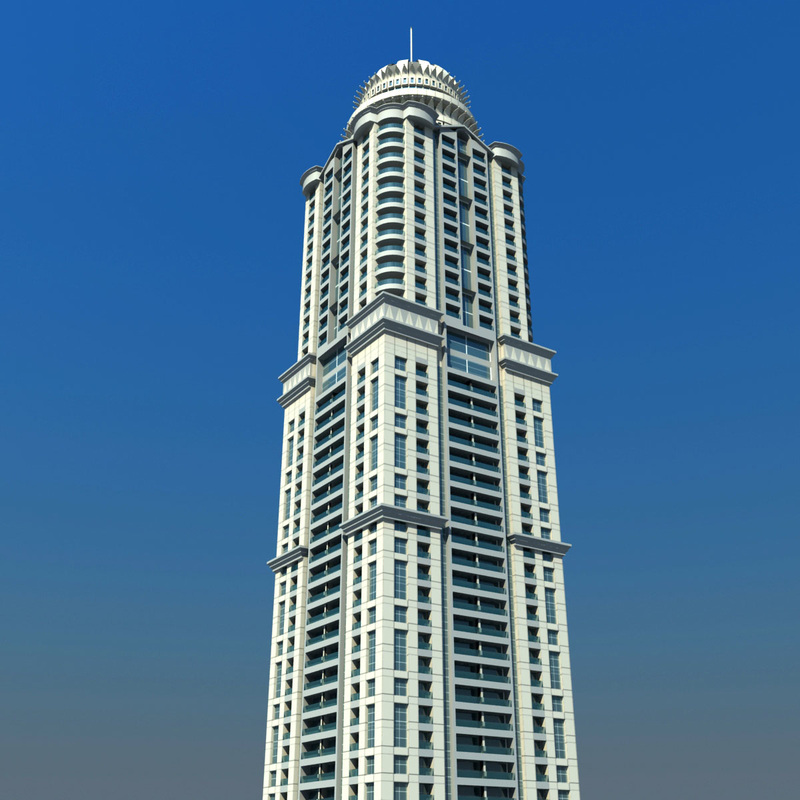 princess tower dubai 3d max