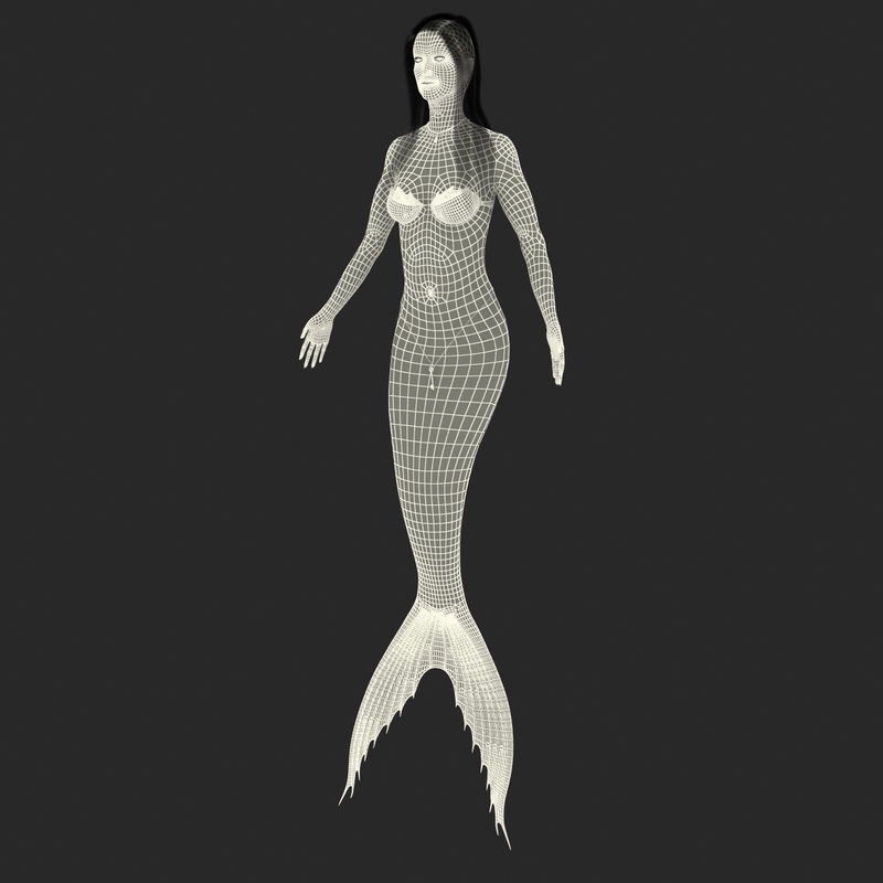 3d model of mermaid 2