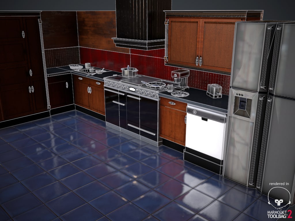 3dsmax kitchen  ready  set 