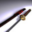 samurai katana sword 3d model