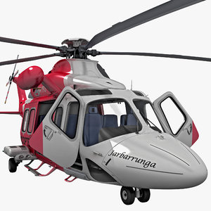 agustawestland aw139 rigged helicopter 3d max