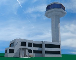 control tower airport traffic fbx