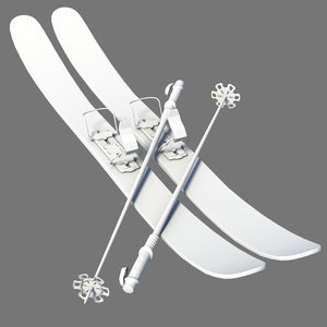 3d model of ski board