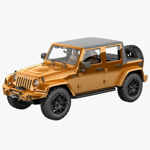 3d model jeep wrangler moab half