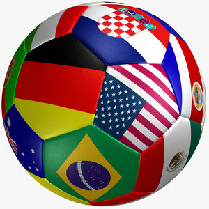 3d soccer ball flag