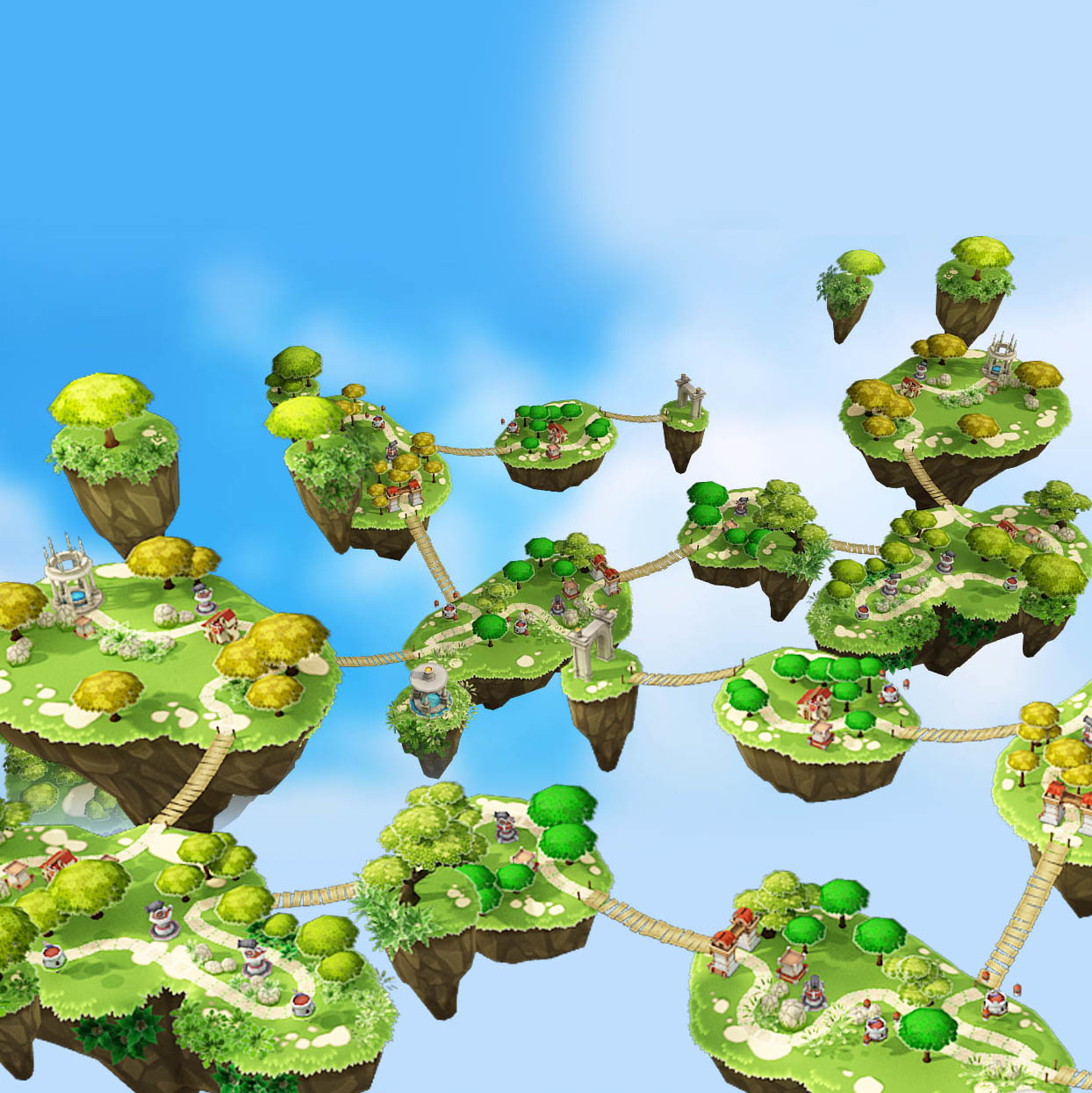 3d islands plants environment