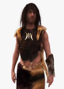neanderthal cave man 3d max