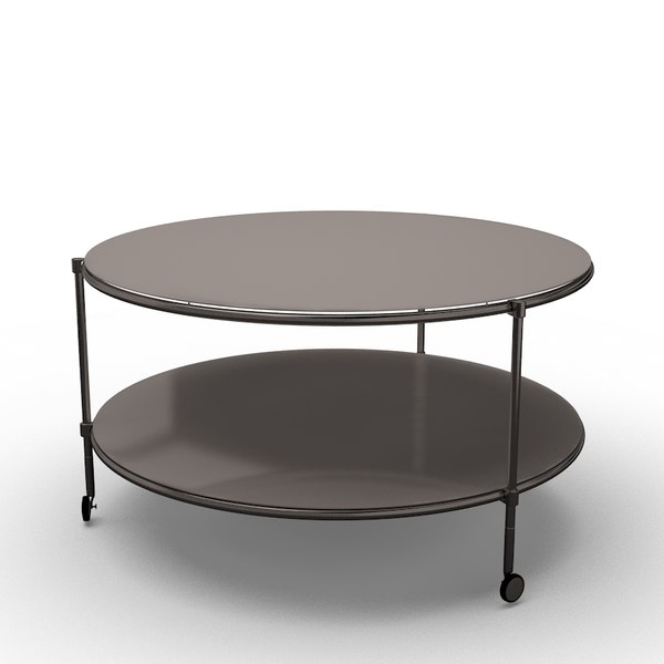 Ikea Strind Coffee Table 3d Ma, Ikea Round White Glass Coffee Table On Wheels