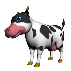 3ds max cartoon cows