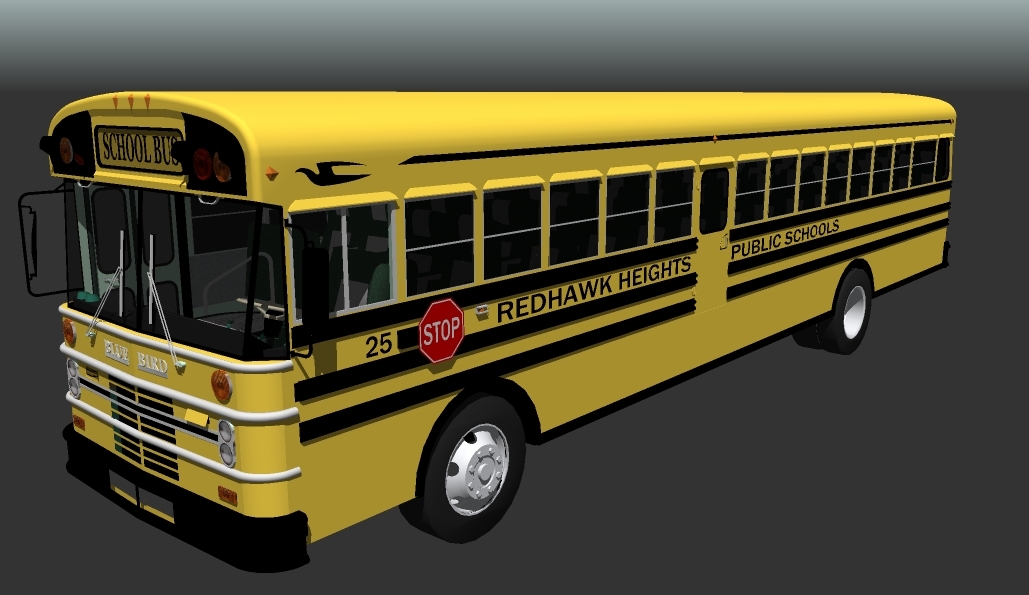 bluebird american school bus 3d 3ds