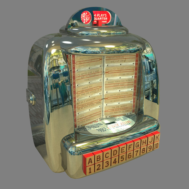3d 50 s tabletop jukebox model