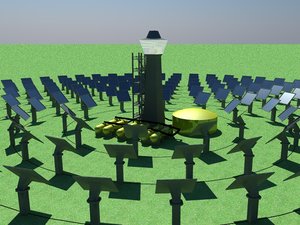 solar plants 3d c4d