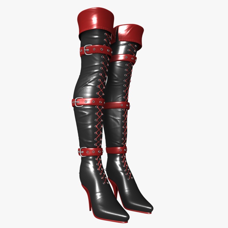 ladies boots 3d model