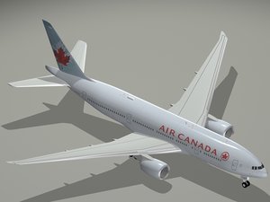 3d b 777-200 lr air canada model