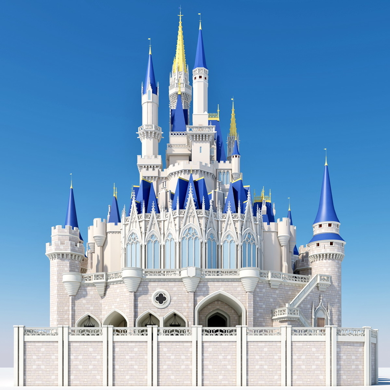 3d Cinderella Castle Model