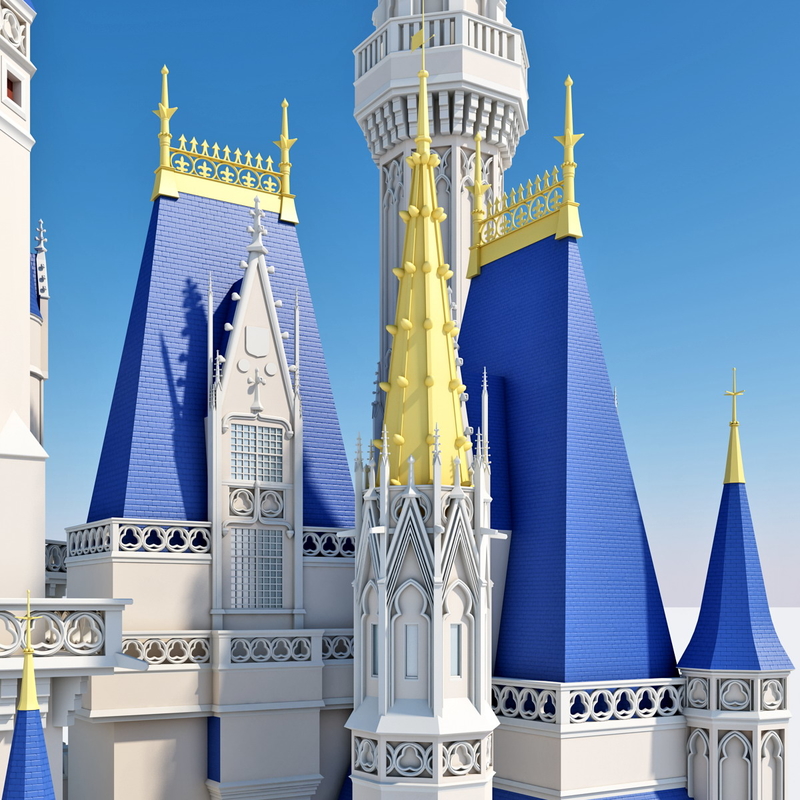 3d Cinderella Castle Model