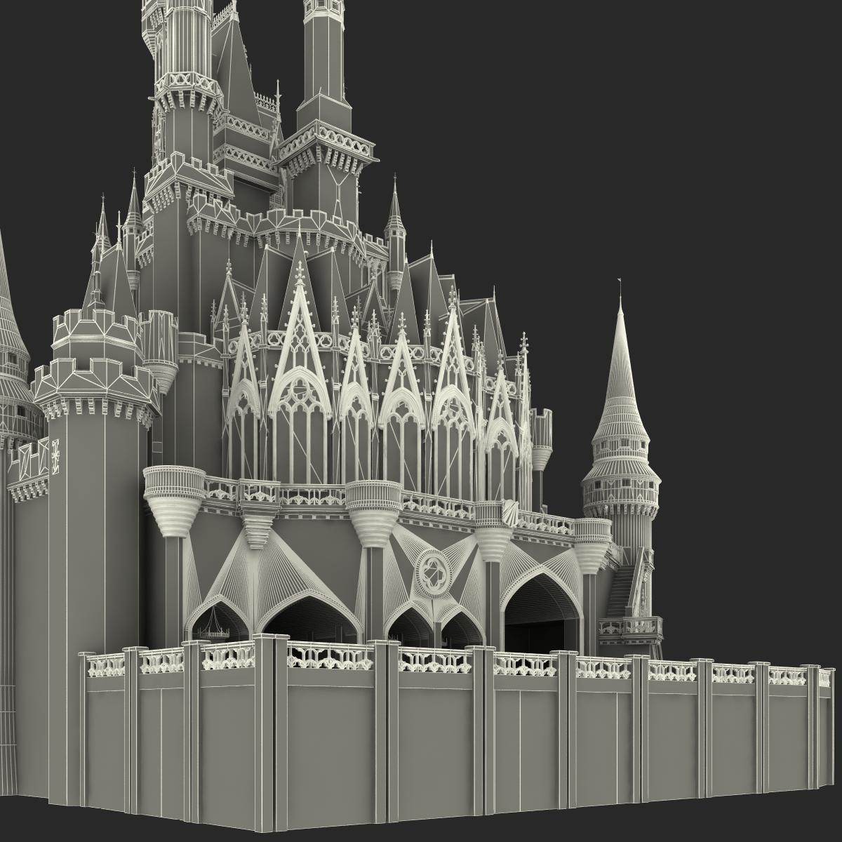 3d cinderella castle model